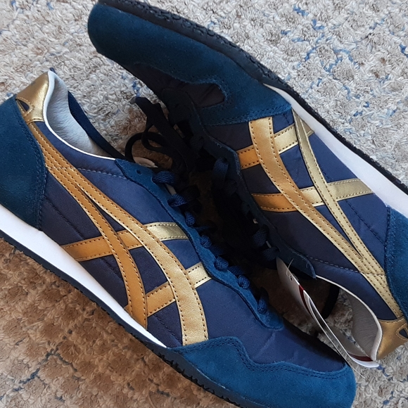 Onitsuka Tiger by Asics Navy and Gold Sneakers - Picture 4 of 10